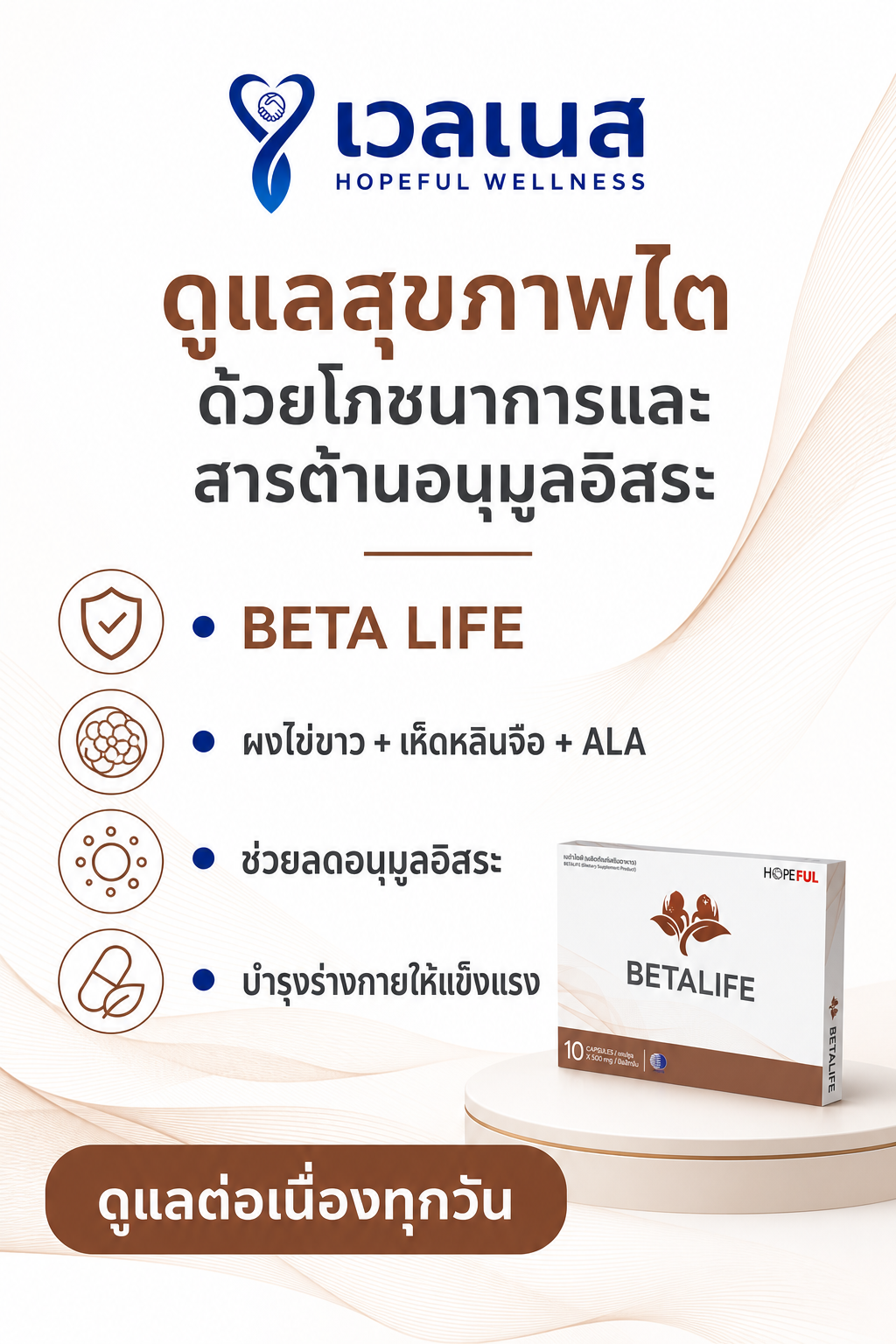 BETA LIFE ดูแลสุขภาพไตด้วยโภชนาการและสารต้านอนุมูลอิสระ