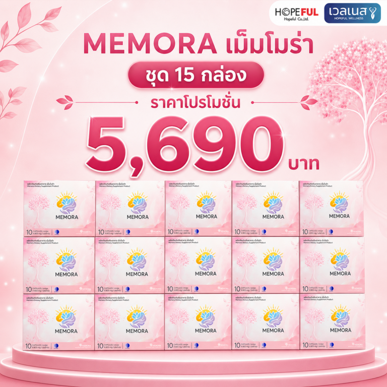 ภาพโปรโมชั่น MEMORA เม็มโมร่า 15 กล่อง ราคา 5,690 บาท